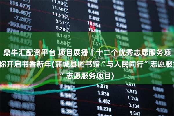 鼎牛汇配资平台 项目展播｜十二个优秀志愿服务项目，陪你开启书香新年(蒲城县图书馆“与人民同行”志愿服务项目)