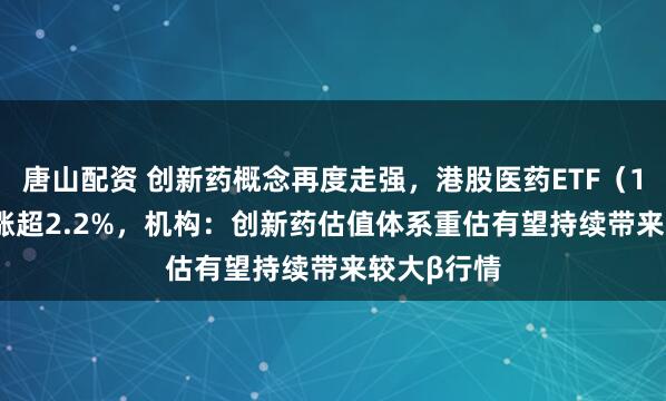 唐山配资 创新药概念再度走强，港股医药ETF（159718）涨超2.2%，机构：创新药估值体系重估有望持续带来较大β行情